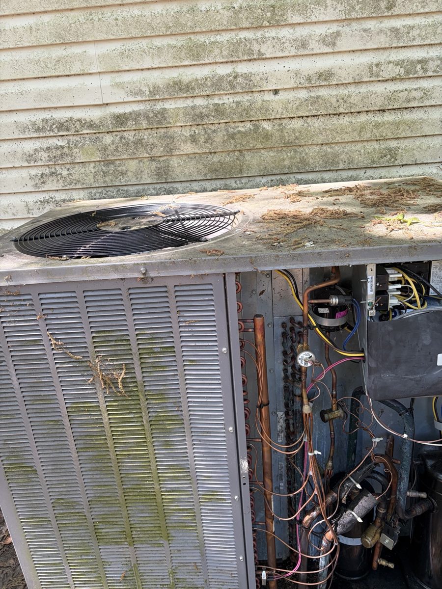 Outdoor package unit before cleaning