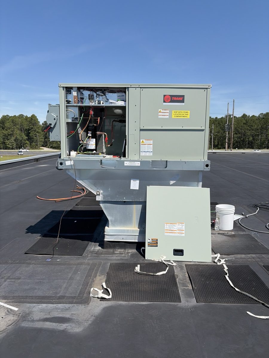 Commercial rooftop Trane HVAC unit
